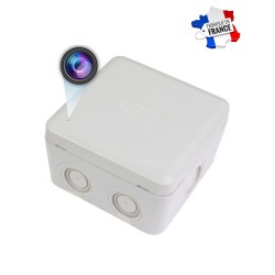 Camera espion wifi HD dissimulee dans une boite de derivation