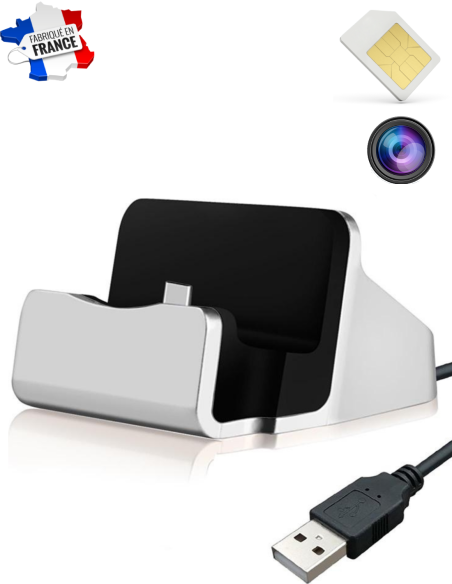 copy of Dock téléphone et chargeur type C gris - Micro GSM / Module Caméra