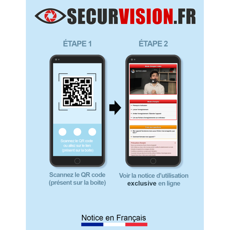 Module caméra espion Wifi Full HD – Vision à Distance - Détection de mouvement