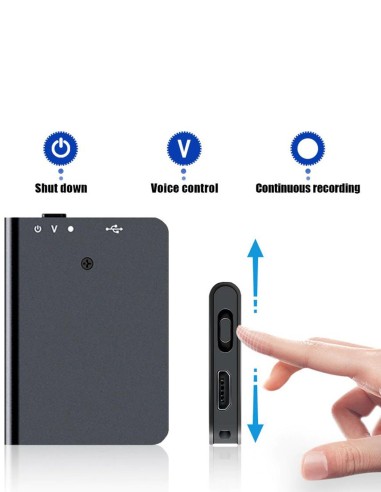 Mini enregistreur vocal discret - 16 Go - Autonomie 24 heures