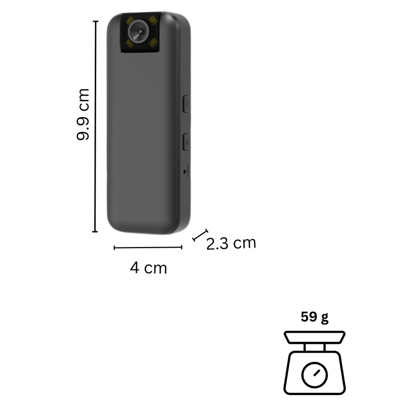 Mini caméra wifi - Full HD - Grand angle - Vision nocturne
