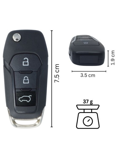 Caméra espion Full HD - clé de voiture - Vision nocturne