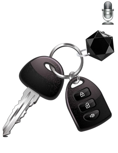 pendentif enregistreur vocal espion - accroche a des cles